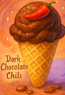 Dark Chocolate Chili Ice Cream.