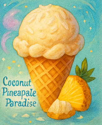 Coconut Pineapple Paradise Ice Cream.