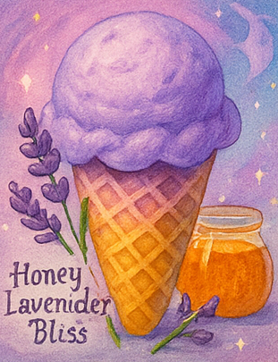 Honey Lavender Bliss Ice Cream.