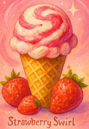 Strawberry Swirl Ice Cream.